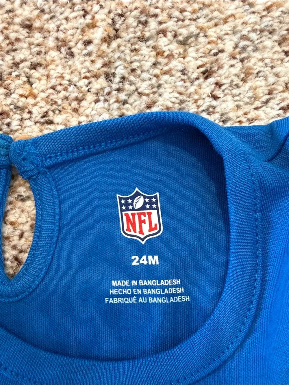NFL Girls Detroit Lions Blue and White Heart Dress